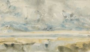 ‡ GWILYM PRICHARD watercolour - coastal landscape, signed, 29 x 49cms Provenance: purchased from the