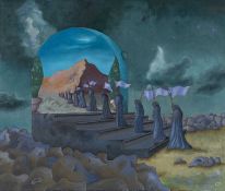 ‡ CERI PRITCHARD oil on canvas - 'Illuminati III', signed with initials, signed, titled, and dated