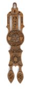 WELSH MARRIAGE LOVE SPOON elaborately carved with the initials of bride and groom, above a single