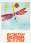 ‡ PAUL PETER PIECH limited edition (21/25) woodcut print - quote from Japanese artist and poet
