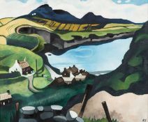 ‡ SARAH YOUNG oil on canvas - 'Abereiddi', signed with initials, 49.5 x 60cms Provenance: private