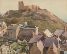 ‡ PHYLLIS JENKINS watercolour - entitled verso, 'Criccieth Castle', signed, 33 x 41cms Provenance: