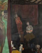 ‡ TERRY JONES oil on canvas - entitled verso, 'A Cole Up the Balance', signed verso, 124 x 98cms