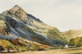 ‡ ROB PIERCY watercolour - Cnicht and valley floor, signed, 36 x 53cms Provenance: private