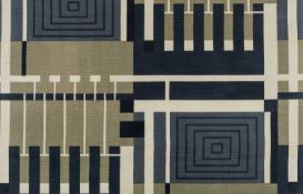 FRANK LLOYD-WRIGHT screen print on linen - entitled verso 'Taliesin Design 2, for Schumacher, USA,
