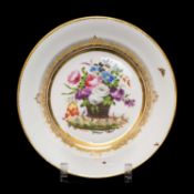 SWANSEA PORCELAIN SOUP PLATE, 1815-17, of Burdett-Coutts service type, painted by James Turner at