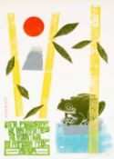 ‡ PAUL PETER PIECH limited edition (20/25) woodcut print - quote from Japanese poet Kobayashi