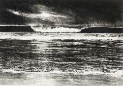 ‡ DAVID CARPANINI limited edition (8/50) etching - entitled, 'On the Beach', signed, 19 x 27cms