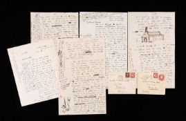 DAVID JONES (1895-1974) three handwritten letters with two associated envelopes, each addressed from