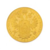 AUSTRIA 4 DUCAT GOLD COIN, restrike, marked 1915, 22ct gold, 14g, 40mm (diam.) Provenance: private
