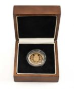 QUEEN ELIZABETH II PROOF GOLD DOUBLE SOVEREIGN, 2002, 16.0gms, boxed with London Mint Office