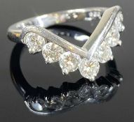 DIAMOND SEVEN-STONE RING by Boodles, the round old cut stones totalling approx. 1.11ct, well