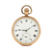 9CT GOLD KEYLESS WIND POCKET WATCH, 17J adjusted lever movement, no. 157656, Dennison case