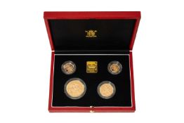 THE 1998 UNITED KINGDOM GOLD PROOF FOUR-COIN SOVEREIGN COLLECTION, Ltd Ed (757/1500), comprising