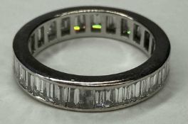 DIAMOND BAGUETTE ETERNITY RING, diamonds totalling approx. 2.3cts (one stone requires replacing