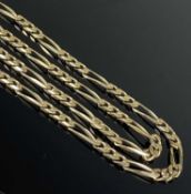 LONG GOLD FIGARO CHAIN, stamped '375', 57cms (l), 15.5g Provenance: deceased estate Conwy