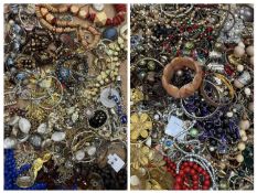 MIXED COSTUME JEWELLERY in two boxes Provenance: private collection Denbighshire