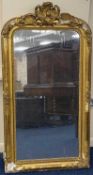 VICTORIAN MOULDED GILT FRAMED PIER GLASS c. 1840-60, 148 (h) x 78cms (w) Provenance: private