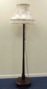 ART DECO STYLE MAHOGANY STANDARD LAMP, on octagonal base, 180cms (h) to fitting Provenance: