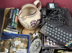 ASSORTED COLLECTABLES comprising a dated lustrous jug 'Succefs (sic) to Trade 1815', in pink