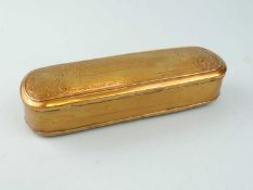DUTCH BRASS TOBACCO TIN, 19th century, 16cms (w) Provenance: private collection Cheshire