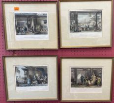 AFTER T. ALLOM four aquatint engravings - each depicting a Mandarin interior, 28 x 31.5cms (