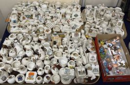 EXTENSIVE COLLECTION OF CRESTED CHINA, including some Great War models, and a collection of modern