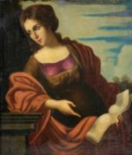 AFTER GIOVANNI FRANCESCO BARBIERI oil on canvas - The Cumaean Sibyl, unsigned, 71 x 60cms