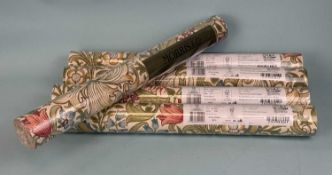MORRIS & CO. MODERN ROLLS OF UNUSED WALLPAPER in the Golden Lily design (5 rolls) Provenance: