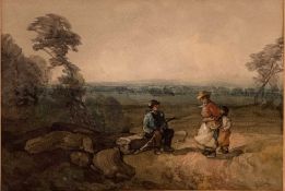 PAUL H. ELLIS (active 1882-1908) watercolour - 'The Meeting Place', signed with initials, 17 x 24.