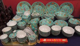 COLLECTION OF CHINESE PORCELAIN, including teaware, rice bowls, spoons, condiments, etc. Provenance: