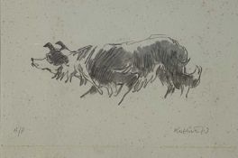 ‡ SIR KYFFIN WILLIAMS RA (1918-2006) artist's proof print - Mott the Sheepdog, signed in pencil,