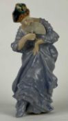 ROYAL DOULTON EXTREMELY EARLY & RARE FIGURE 'LADY WITH FAN' HN48, issued 1916-36, in lavender