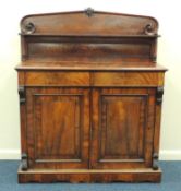 VICTORIAN MAHOGANY CHIFFONIER, c. 1870, 136 (h) x 117cms (w) Provenance: private collection
