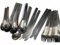 GEORG JENSEN 'BLUE SHARK' STAINLESS STEEL CUTLERY, designed by Svend Siune, model no. 325,