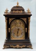 EBONISED & BRASS-MOUNTED CHIMING BRACKET CLOCK, by Winterhalder & Hoffmeier of Schwaerzenbach,