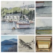‡ GERRY WILSON two watercolours - Porthmadog Harbour, signed, 22 x 30cms, and Glaslyn, Porthmadog;