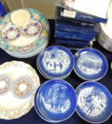 ROYAL COPENHAGEN CHRISTMAS PLATES, some with boxes, and other decorative plates Provenance: