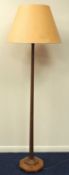 ACORNMAN: ALAN GRAINGER (BRANDSBY) OAK STANDARD LAMP, tapered octagonal column and base carved