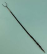 GEORGIAN TOASTING FORK, silver twin-prongs and mount, baleen twist handle, 64cms (l) Provenance:
