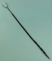 GEORGIAN TOASTING FORK, silver twin-prongs and mount, baleen twist handle, 64cms (l) Provenance: