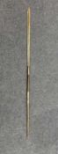 ZULU ASSEGAI TYPE SPEAR, leaf shaped blade with socket fitting, short wooden shaft, spike opposing