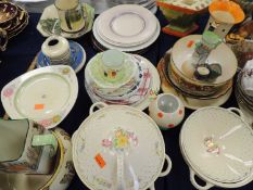 SHELLEY MUSHROOM FORM SUGAR BASIN designed by Mabel Lucie Attwell, along with assorted Susie