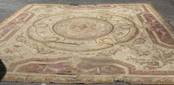 MASSIVE AUBUSSON STYLE CARPET 7.5m x 6.3m Provenance: from The Cornelia Bayley Collection from the