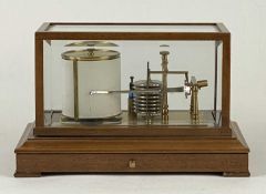 COMITTI & SONS TRADITIONAL BAROGRAPH, with 8-tier vacuum, walnut case with bevelled glass and