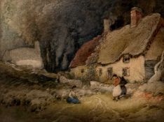 PAUL H. ELLIS (active 1882-1908) watercolour - cottage in the woods, 20.5 x 26.5cms Provenance: