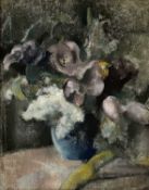 ‡ HELEN WILSON pastel - still life of flowers, signed and dated 1950 lower left, 59 x 47cms