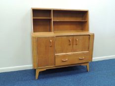 EARLY G PLAN (E. GOMME) LIGHT OAK HIGHBOARD, 130 (h) x 122cms (w) Provenance: private collection