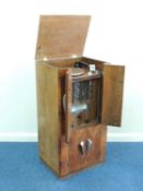 FRENCH WALNUT CASED GRAMOPHONE / RADIO CABINET, 99 (h) x 51cms (w) Provenance: private collection