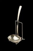ANDREW FUSSELL, TORONTO PLATTENED SILVER LADLE, with maker's stamp 'Handmade Sterling, Fussell